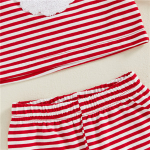 Bajo MOQ personalizado bordado fabricante <span class=keywords><strong>Navidad</strong></span> Bebé <span class=keywords><strong>Ropa</strong></span> bordada manga larga sudadera cintura elástica pantalones chico trajes - Product Image 5