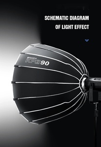 TRIOPO KP2-60/70/90/120 Professioneller Schnell-Parabolischer Fotografie-<span class=keywords><strong>Softbox</strong></span> mit Tiefem Einbau für Bowens-Halterung Studioblitz - Product Image 2