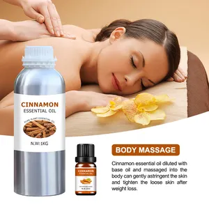 Venda direta da fábrica óleo essencial de canela aroma 1kg sabonete orgânico massagem vela fazendo produtos de beleza natural tailandesa óleos para a pele
