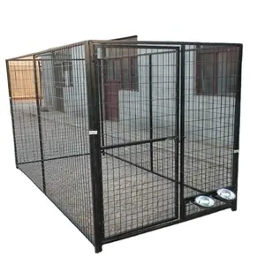 Durable y Anti-oxidación perro de raza grande Acero de jaula de perro perrera con cerradura