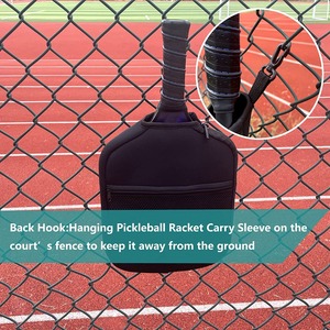 Funda para Raqueta de Tamaño Estándar Fácil de Colgar, Bolsa de Almacenamiento para Paleta de Pickleball de Neopreno con Logotipo Personalizado, con Gancho y Bolsillo de Malla - Product Image 5