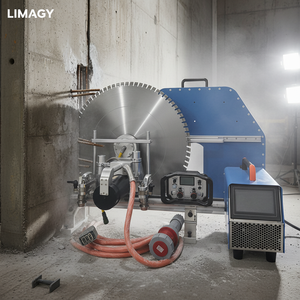 Scie murale haute fréquence pour découpe de béton 26KW 380V 220V HF26 avec moteur à refroidissement par eau plus puissant et à dégagement rapide - Product Image 1