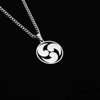 Akaza Symbole Collier Pour Hommes Femmes Titane Anime Demon Slayer Pendentif Bijoux Tendance Anime Accessoires Cosplay Couple Cadeau