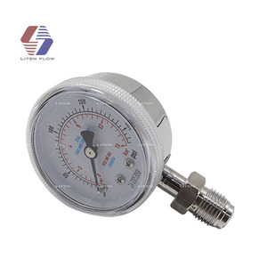1/4 "VCR alta purezza manometro 2" 50mm quadrante 316L acciaio inossidabile 0-15bar 200psi guarnizione in metallo - Product Image 3