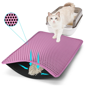Waterproof <b>EVA</b> Fabric Splash Proof House Clean Cat Litter Catching Mat Prevents Messy Floors Cat Litter Mat - Product Image 1