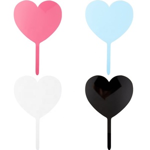 Adorno de Pastel Acrílico Personalizable en Blanco, Variedad de Formas y Colores para Decoración de Pasteles de <span class=keywords><strong>San</strong></span> Valentín y Cumpleaños - Product Image 3