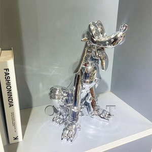 รูปปั้นสุนัขการ์ตูนสีทอง ของตกแต่งบ้าน งานฝีมือเรซิ่น ของขวัญแต่งงาน ของขวัญวันวาเลนไทน์ ของตกแต่งบาร์ ของตกแต่งภายในบ้าน รูปปั้นพลูโต สำหรับงานศิลปะ - Product Image 6