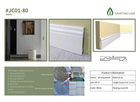 Plinthe imperméable en polystyrène enduit facile à installer Offre Spéciale, décoration intérieure PS plinthe