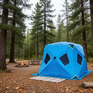 Трехслойная автоматическая зимняя палатка из ткани Оксфорд 210D для кемпинга и подледной рыбалки - Product Image 4