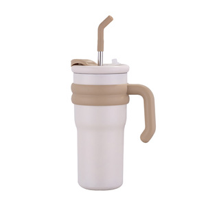 Mini Car Mug With Handle And Straw 500ml 700ml Insulated Water <b>Bottle</b> For Travel - Product Image 2