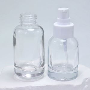 30ml 40ml 50ml 100ml 120ml Round Cosmetic Set Essence Concentrate Lotion Dropper Transparent Glass Bottle - Product Image 2