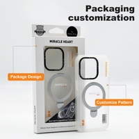 Étui magnétique en alliage d'aluminium pour iPhone 15 Pro Max, coque de téléphone personnalisée avec béquille à 120 degrés et anneau de maintien anti-choc