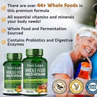 Capsules multivitaminées pour adultes à base de fruits et légumes, complément alimentaire superalimentaire à base d'aliments entiers pour soutenir le système immunitaire et la santé intestinale
