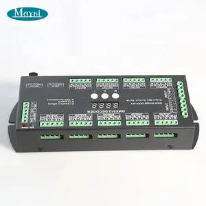 36通道30CH 24CH RGB DMX512解码器，带数字显示72调光器，RJ45 dmx控制器36CH接收器