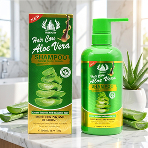 Champú Capilar de Aloe Puro de 500 ml con Logotipo Personalizado, Champú Equilibrante para Control de Grasa para Cuero Cabelludo Sensible y <span class=keywords><strong>Graso</strong></span> - Product Image 1