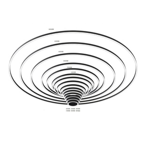 LED creux cercle pendentif fil lumière simple style moderne bureau gym vêtements boutique centre commercial supermarché lampes et lanternes - Product Image 2