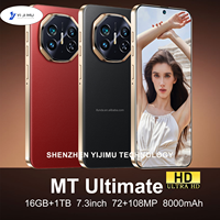 Teléfono Celular MT 16G+1TB Android 15 de 7,3 Pulgadas, 5G Global, Navegación GPS, Doble SIM, Pantalla Grande, Memoria Flash, Resistente y Duradero