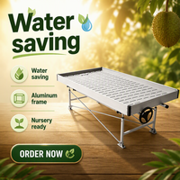 Serre agricole grande taille multi-travées HANGDI avec système hydroponique et bacs de semis à flux et reflux pour culture verticale intérieure roulante