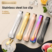 Pinces à glace en acier inoxydable 304 pour les cubes de sucre, les desserts, les fruits, les barres chocolatées, les pinces de service de cuisine