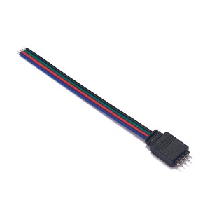Câble de connexion LED mâle 4 broches, câble de connexion <span class=keywords><strong>RGB</strong></span>, fil électrique de 10 cm pour bandes lumineuses LED 5050 3528, LED RVB - Product Image 2