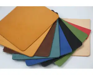 Different Colors Vegetable Tanned Calfskin Leather Material Full Grain Leather Cowhide