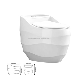 สุขภัณฑ์สไตล์ทันสมัยห้องน้ำทรงไข่เซรามิก WC ติดตั้งบนพื้นห้องน้ำหนึ่งชิ้น - Product Image 5