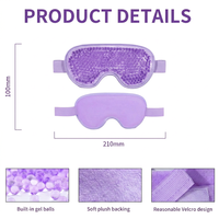 Masque oculaire réutilisable en gel médical chaud/froid, micro-ondable et congelable, sans BPA, OEM ODM, vente en gros pour migraines et sinusites