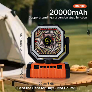 Ventilateur de camping portable rechargeable 20000mAh oscillant avec lumière pour usage extérieur - Product Image 4