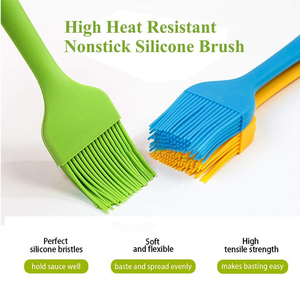 Pinceaux de cuisine en silicone résistants à la chaleur pour pâtisserie, application d'huile, beurre, sauces et marinades pour barbecue et cuisine - Product Image 5