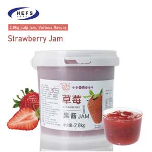 2025 OEM vente en gros Premium sirop goutte liquide thé lait café 2.8KG pâte de fraise pot sous vide gelée bonbons confiture de fruits avec pulpe - Product Image 2