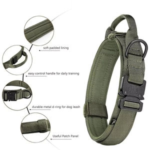 Hoge Kwaliteit Gewogen Bruin Zwart Groen Jacht Training Tactische Hondentrainingshalsband En Met Riem Duitsland - Product Image 3