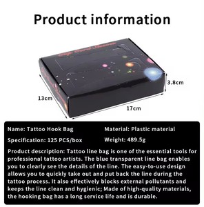 Wholesale 125pcs Tattoo Cover Bags Clip Cord <b>Hook</b> Line Disposable <b>Plastic</b> Sleeve Machine Maintenance Studio Cover Bag - Product Image 6