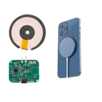 Module de charge magnétique sans fil personnalisable 5W 7.5W 15W Station de charge intelligente iPhone 10W 1.5A courant de sortie prise américaine