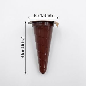 Boîte de biscuits en forme de cornet de crème glacée OEM, collation de loisirs, <span class=keywords><strong>mini</strong></span> cornets de gaufrettes croustillantes fourrés au chocolat - Product Image 6