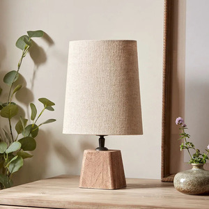 Lámpara de mesa de madera sencilla con bombilla LED E27 y control de interruptor para dormitorio, sala de estar, estudio, decoración. - Product Image 3