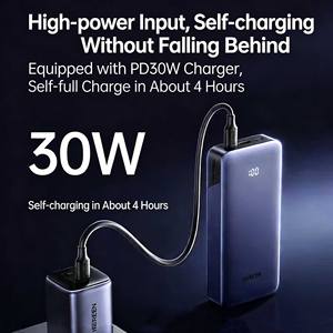 Banco de Energía UGREEN de 20000 mAh con Carga Rápida PD de 30 W, Salida Dual USB-C y USB-A, Cargador Portátil - Product Image 4