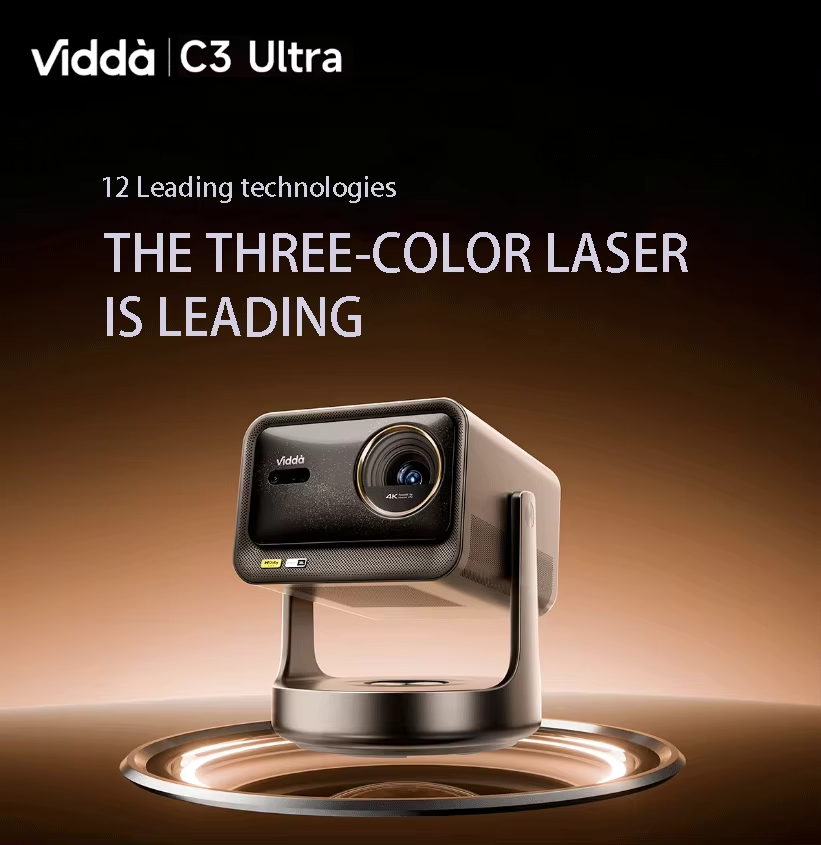 Hisense Vidda C3 Ultra 4K 3D IMAX Laser Projector with Three-Color