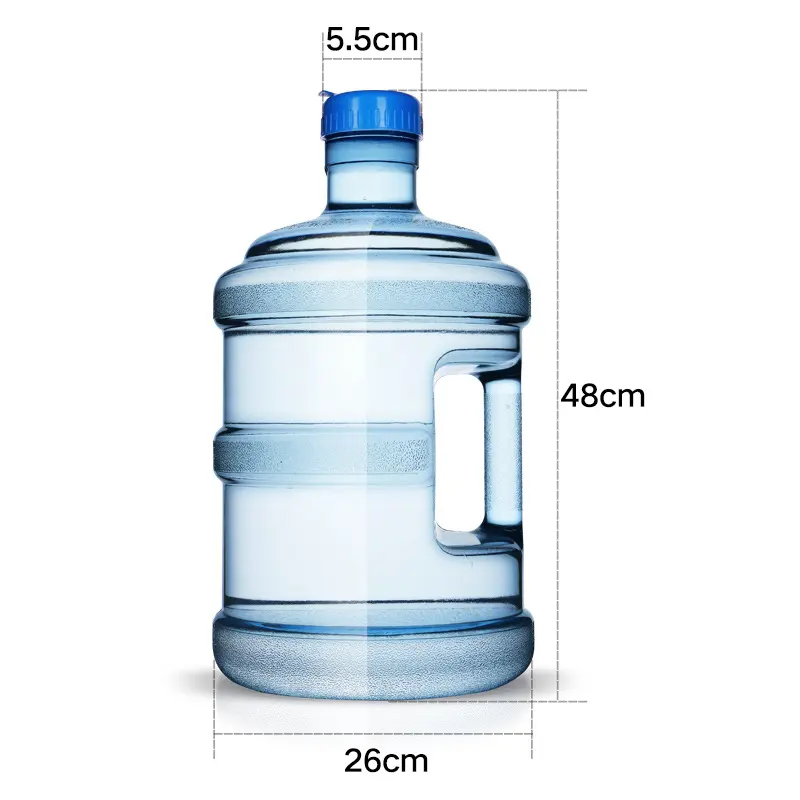 Grote Capaciteit Blauw 18.9 Liter Plastic Fles Water Met Handvat