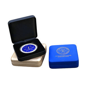 Boîte à monnaie commémorative en cuir Pu personnalisée mallette de rangement pour badge de haute qualité - Product Image 3