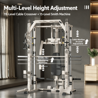 Máquina Smith Multifuncional KST Todo en Uno con Sistema de Poleas y Cable Crossover para Gimnasio en Casa, Estructura de Soporte y Equipo de Fitness