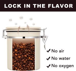 500g 750g 304 Stainless Steel Coffee Canister Eco-Friendly Airtight Storage Container Flip Top Lid <b>for</b> <b>Presents</b> Date Tracker - Product Image 2