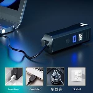 Luz de Bicicleta, <span class=keywords><strong>Linterna</strong></span> Potente, Resistente al Agua IP67, <span class=keywords><strong>Solar</strong></span>, USB, LED, Luz Delantera para Ciclismo Nocturno, Montaña, Carretera, Camping - Product Image 4