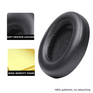 Almohadillas de Repuesto Profesionales para Auriculares <span class=keywords><strong>EarFun</strong></span> Wave Pro ANC, Cojines Transpirables de PU, Aislamiento de Ruido Suave - Product Image 4