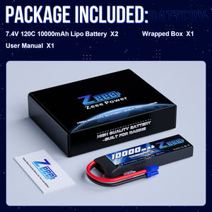 Baterai Lipo Zeee 2S 10000mAh 7.4V 120C Konektor EC5 Soft Case Baterai RC untuk Mobil RC Off Road Truk Tank Balap Model Hobi - Product Image 6
