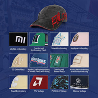 Casquette de baseball rétro en denim délavé avec logo personnalisé, impression numérique, broderie 3D, 6 panneaux