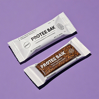Sachets d'emballage personnalisés pour barres énergétiques, chocolat, bonbons, biscuits, gommes, barres protéinées, en aluminium, avec scellage arrière