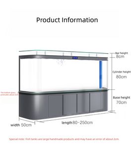 Large Glass Eco-Friendly Ultra Quiet Energy Saving Aquarium <strong>Fish</strong> <strong>Tank</strong> for Living Room with Goldfish Bottom Filter - Product Image 6