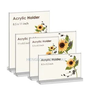 Factory Sale Various Clear Acrylic Table Wedding Sign Holder For Sheet sign Holders