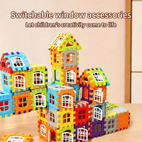 Blocs de construction en plastique créatifs pour maison, avec fenêtres, grand puzzle éducatif pour enfants, jouet d'assemblage, cadeau