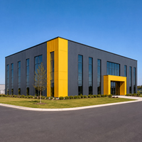 Solution moderne pour parcs industriels : Entrepôt à structure métallique avec bureau intégré, usine modulaire pour la logistique mondiale